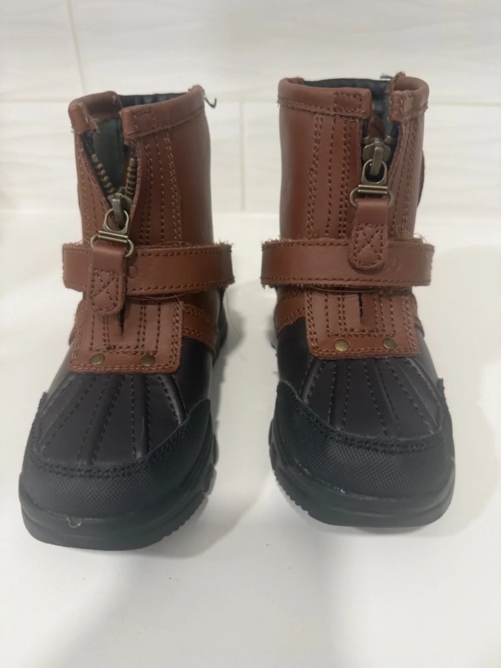 Polo Ralph Lauren Kids Brown & Black Winter Boots – Size 10